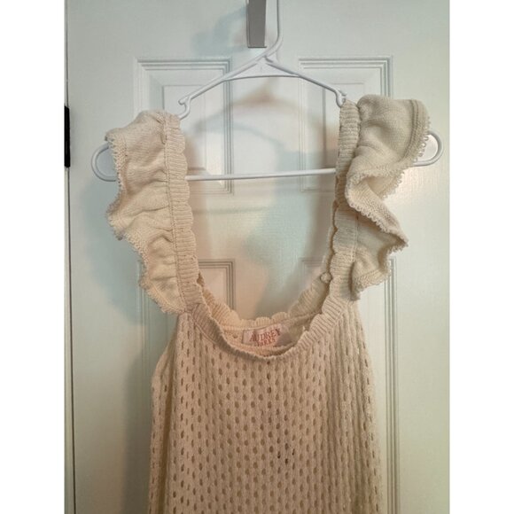 Franchesca's Bess Ruffle Strap Crochet Midi Dress in Cream - Size M - Picture 4 of 8